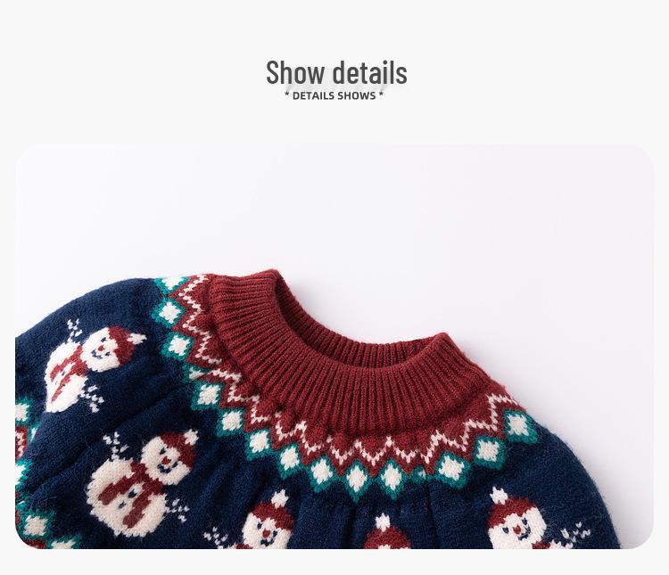 Dudujia Baby Red Sweater - Winter Knitwear for Boys, Festive New Year Collection