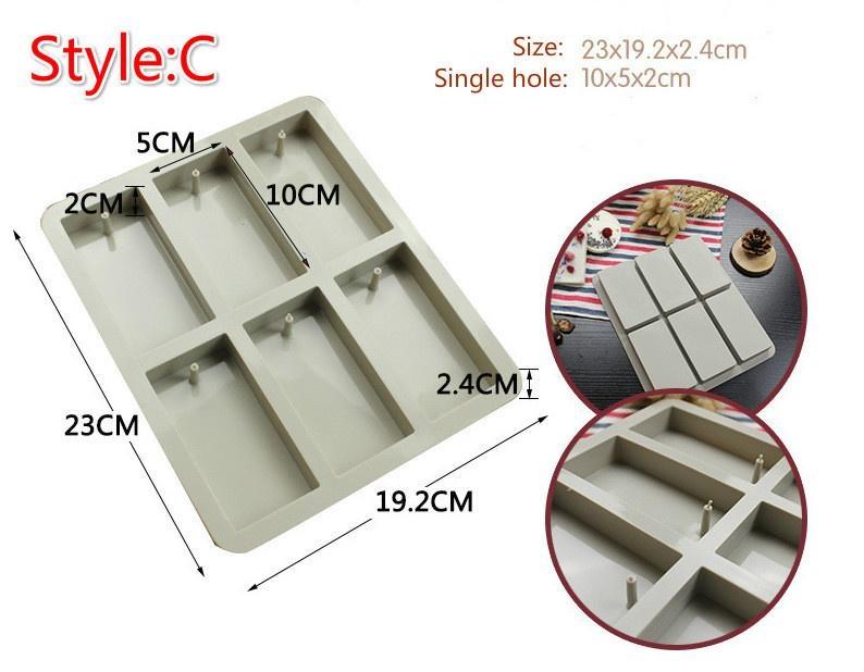 1Pcs Handmade Soap Molds Silicone Wax Aromatherapy Candles Gift DIY Silicone Mold Tools Crafts