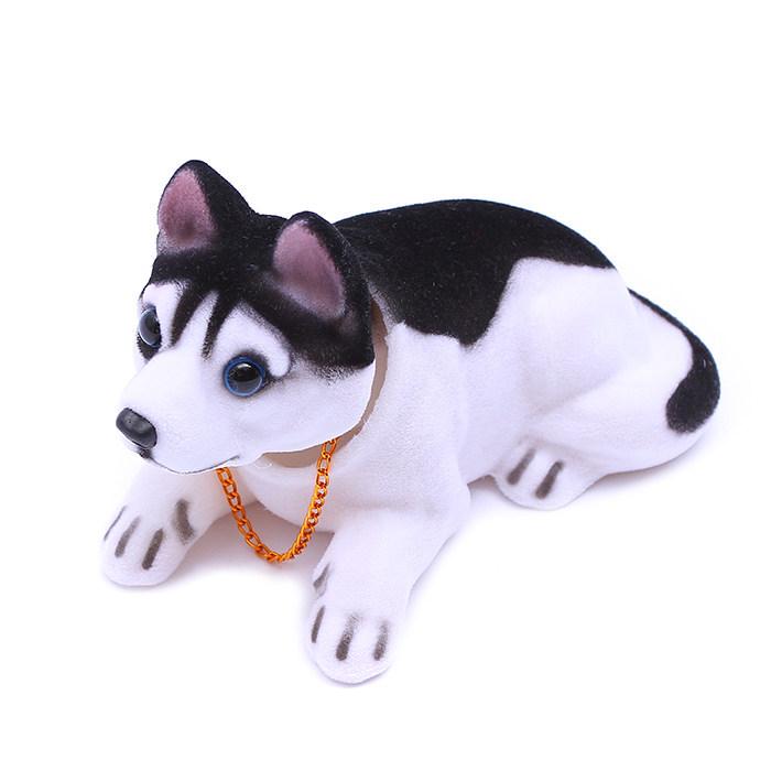 Creative Shaking Head Dog Ornament: Cute Car Dashboard Puppy Simulation