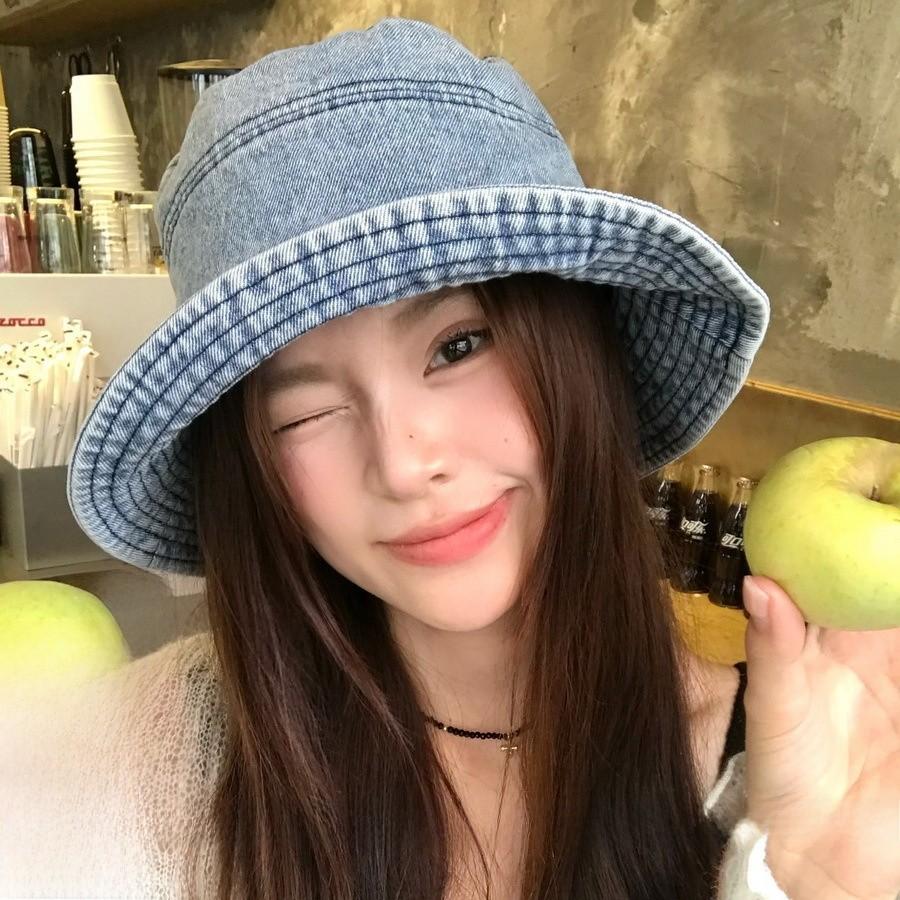 Denim Fisherman Hat For Women Men With Wide Brim Sun Protection Breathable Casual Style