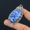 Womens Day Sale Natural Sodalite Bezel Engagement Pendant 925 Sterling Silver