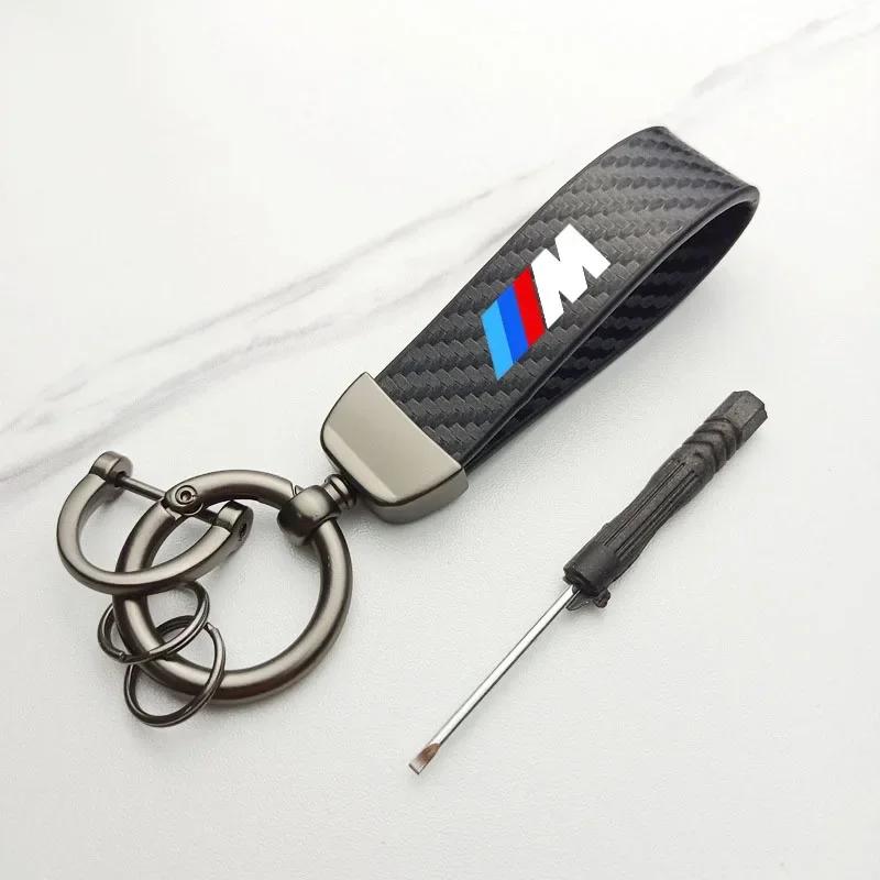 

2025 Multifunction Carbon fiber skin Keychain Car Badge Accessories For BMW M Emblem E46 E36 E34 F10 E90 F30 E60 F30 E53 E30