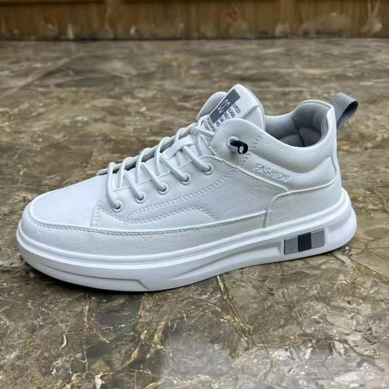 

Help lightweight men s shoes new autumn and winter leather surface non-slip waterproof casual shoes trendy soft sole wear-resistant shoes men 44 білий