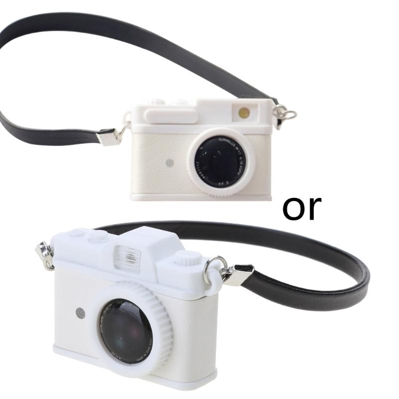 

1:12 кукольных мини-винтажных камер с поясом, модель DIY, брелок, подвеска для детей и взрослых, товары для вечеринок своими руками