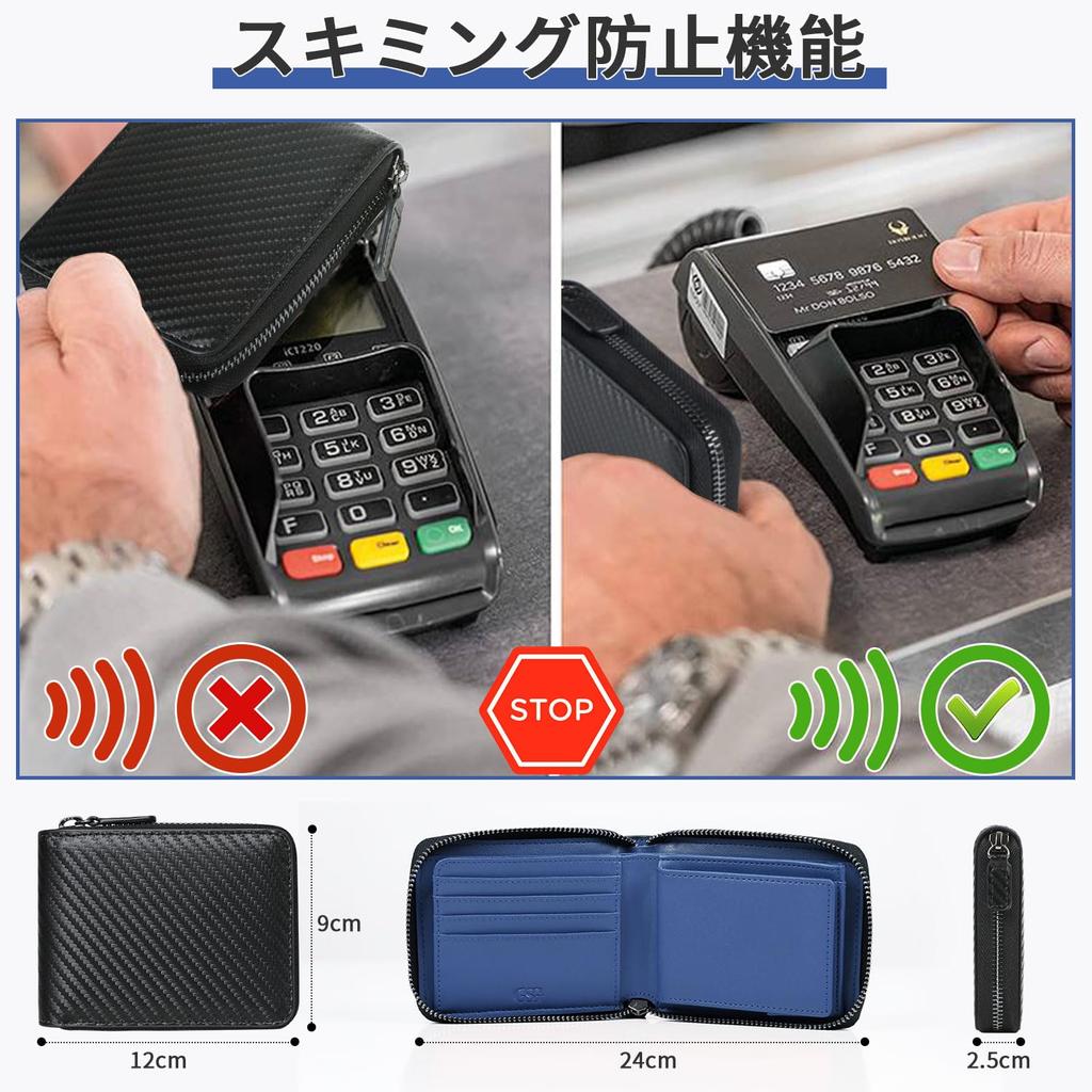 GSG Bifold Compact Mini Brand Holds Many Round Zipper Easy To Coin Gift Carbon Black and 24022 Men's Wallet, Wallet, Name, Popular, Cards, Closure,