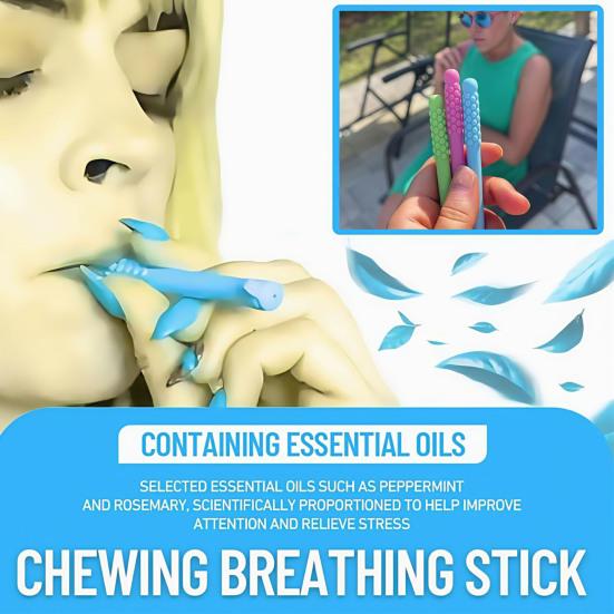 1/3Pcs Chewable Essential Oil Breath Stick Stress Anxiety Relief Concentration Improving