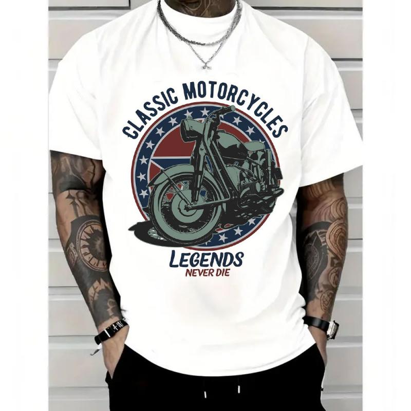 Legends Never Die Retro Cafe Racer Gift T-Shirt for Racing Bikers 100% Cotton Printed Motorcycl