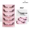 RED SIREN Cat Eye Lashes 5 Pairs Winged Wispy Natural False Eyelashes Makeup Fox Eye Faux Mink Eyelashes