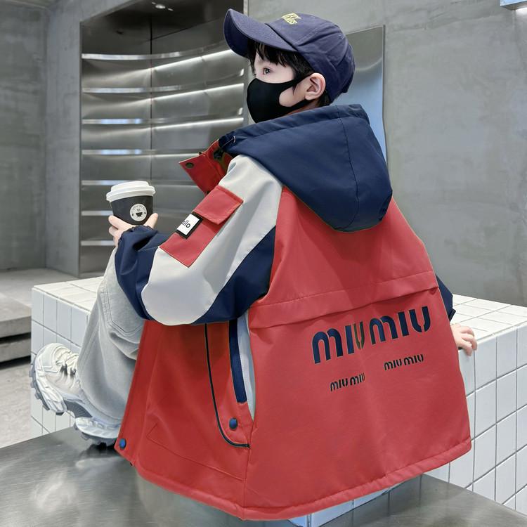 

2025 Boys Double-Sided Windbreaker Jacket - Spring & Autumn Styles for Middle and Big Kids 160cm оранжевый