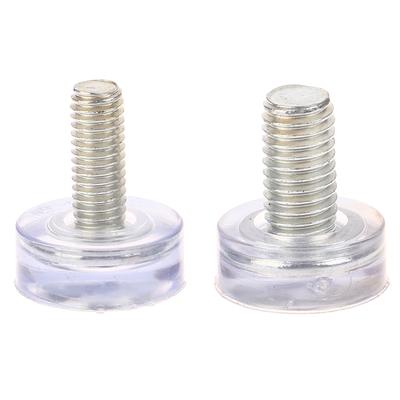 10Pcs Clear Iron Plastic Furniture Table Chair Leg Feet Adjustable Leveler Glide Slide Pad M6 M8 Screw In Anti-Slip Foot Pads