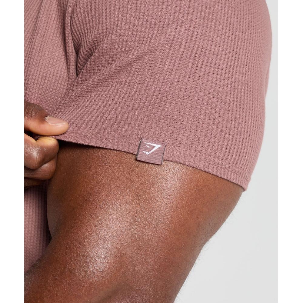 Gymshark Waffle T shirT Brick Brown A1b9m Ncgr