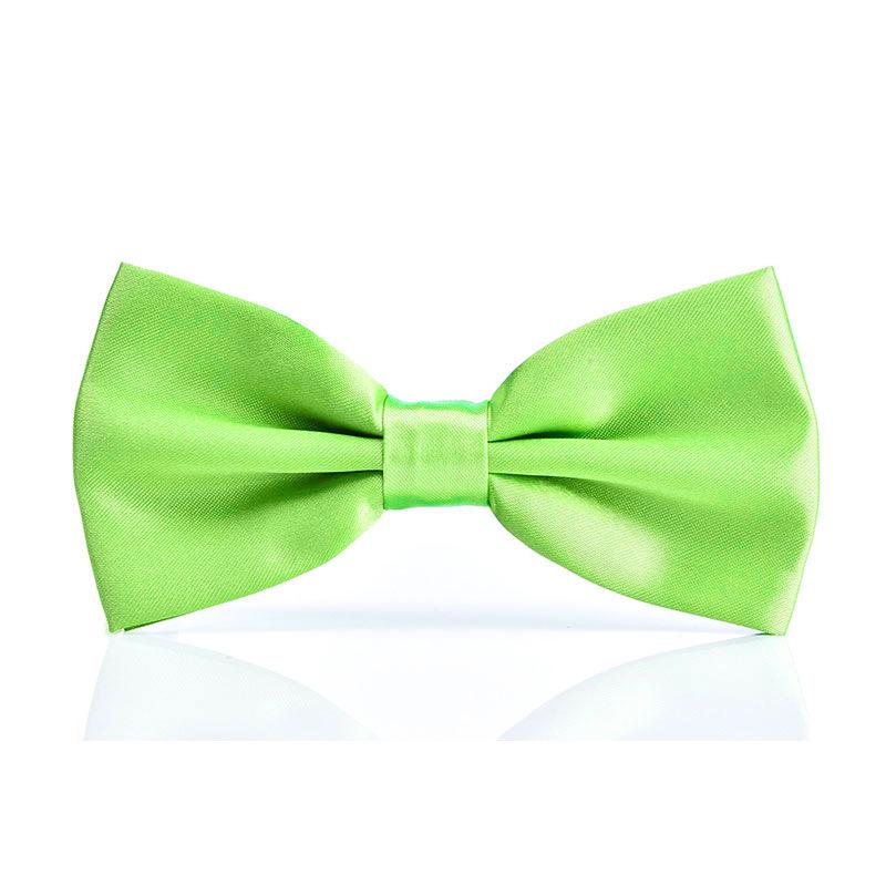 Men's Solid Color Shiny Polyester Silk Bow Tie - Multiple Colors for Weddings and Formal Wear