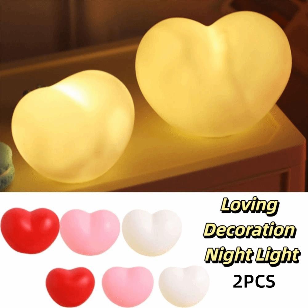 Red Pink Color Love Gift Night Light Creative Design Love-Themed Night Light Qixi Festival
