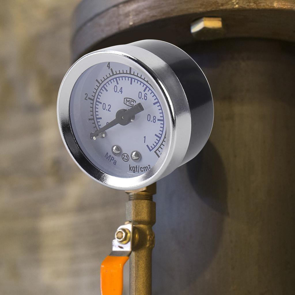 Mini Low Pressure Gauge Back Mount Y40/Y50 Thread Pressure Gauge 0-1.0MPa / 0-10kgf/cm2 Pressure Gauge for Air Oil Water