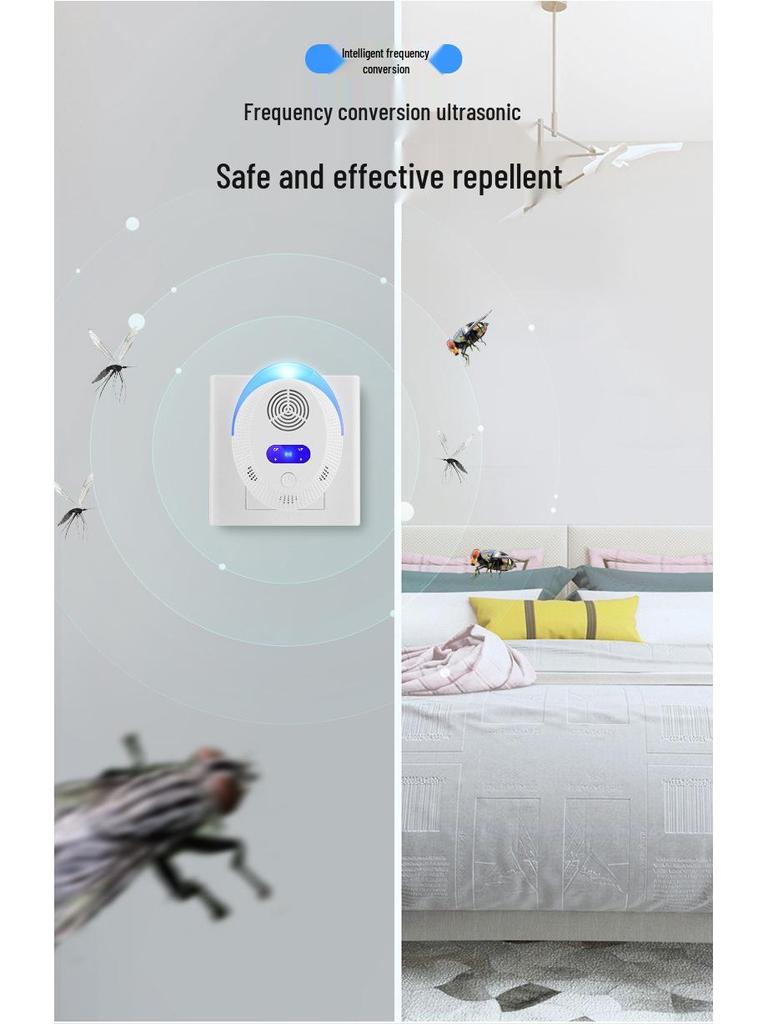 Multi-level Ultrasonic Pest Repeller with Mosquito Repellent Lamp – No Radiation