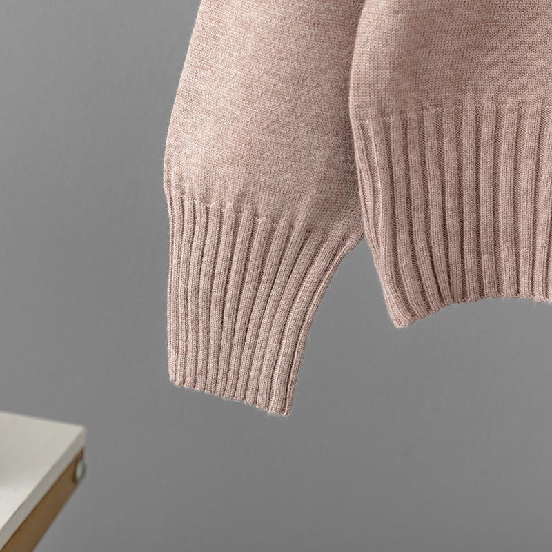 Candy Color Knitted 2 Piece Sets Women Turtleneck Knitwears Sweater Pullover Tops High Waist Casual Harem Pants Outfit