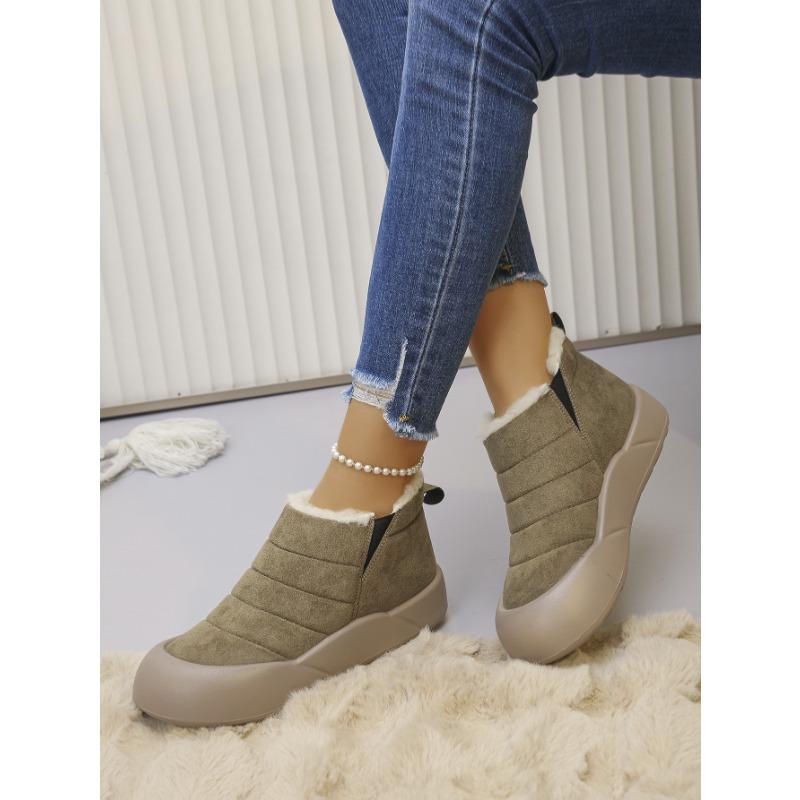 

Новая обувь, Обувь больших размеров, Зимние ботинки, Теплые, Флисовые и Утепленные хлопком ботинки, Женские водонепроницаемые и нескользящие 43 зелёный