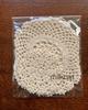 Milkcat White Set of 4 Hand-Knitted Cotton Lace Coasters, Round, Retro Afternoon Tea Display