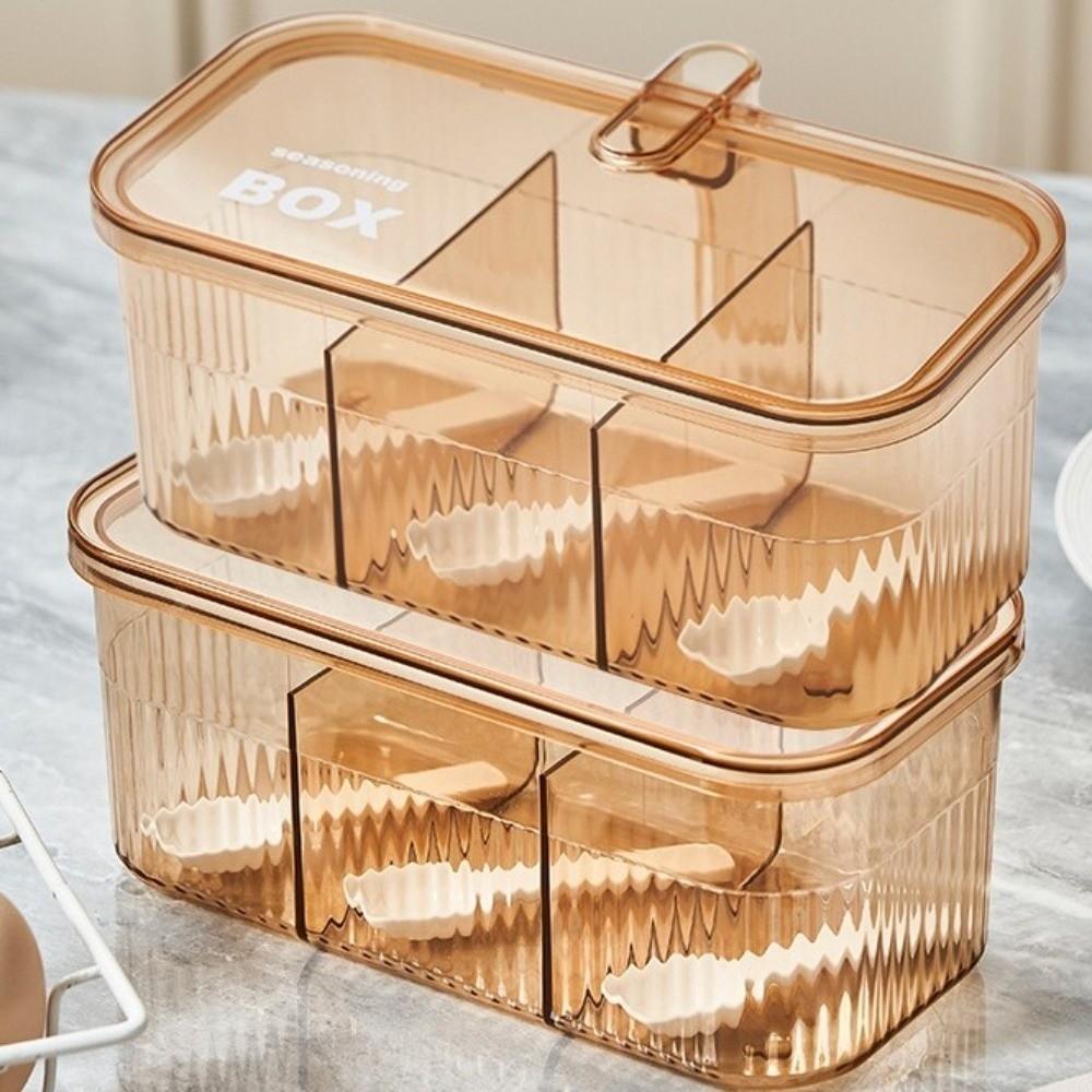 Plastic Seasoning Box Moisture-Proof Salt Jar Easy Clean Seasoning Jar  Home Cooking