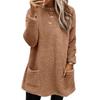 Long-sleeved Pocket Plush Sweatshirt T-shirt Top
