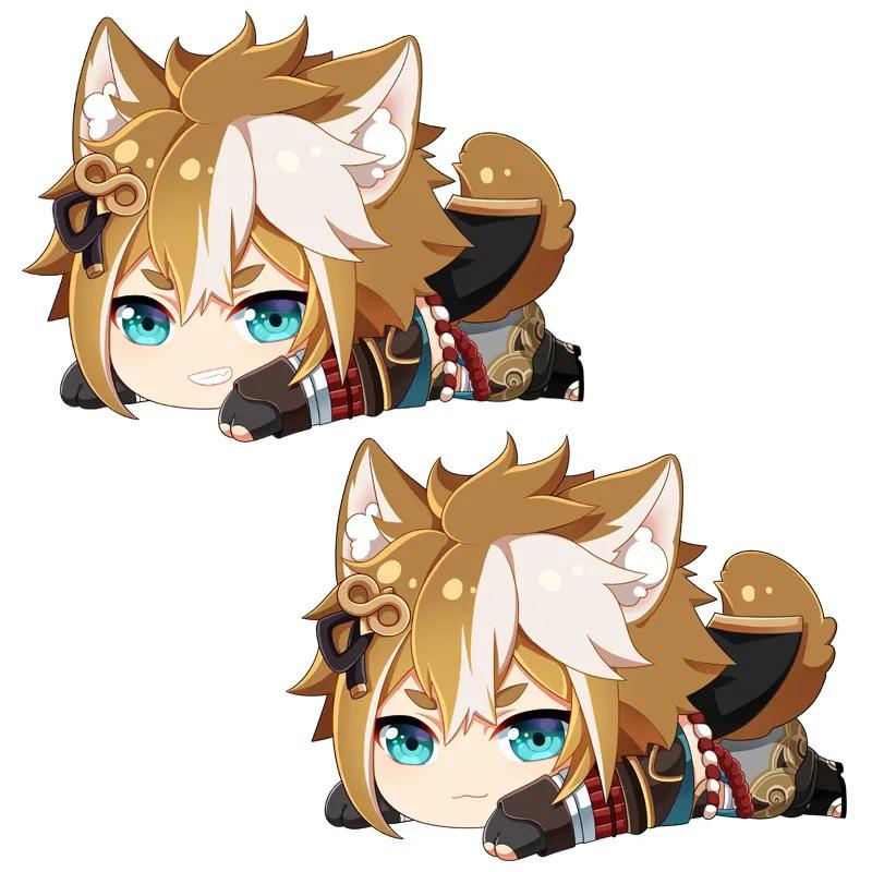 Genshin Impact Plush Pillow Anime Plushie Sofa Cushion Paimon Amber Lumine Keqing Klee Barbara Cartoon Stuffed Toy Birthday Gift