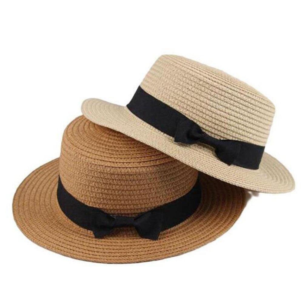 Beach Cap Sun Visor Sunscreen British Style Flat Hat Straw Hat Top Hat Sun Hat Weave Sun Cap