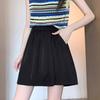Summer Ins Fashion Girls Wide Leg Culottes High Street Female Thin Short Pants Lady Classic Solid High Waist Pant Skirt