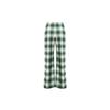 UNIQLO Plaid Flannel Elastic Waist Straight Casual Pants Women bottoms Light-Green 461762-53