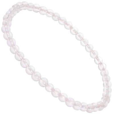 Pembe Kalsedon İnce Bileklik 4mm S Güç Taşı Bayan Dua Tespihi Bileklik Bayan Yığılabilir Basit [Shinjuku Ginnokura] Yaklaşık. 16,5 cm (Bayan Bedeni)