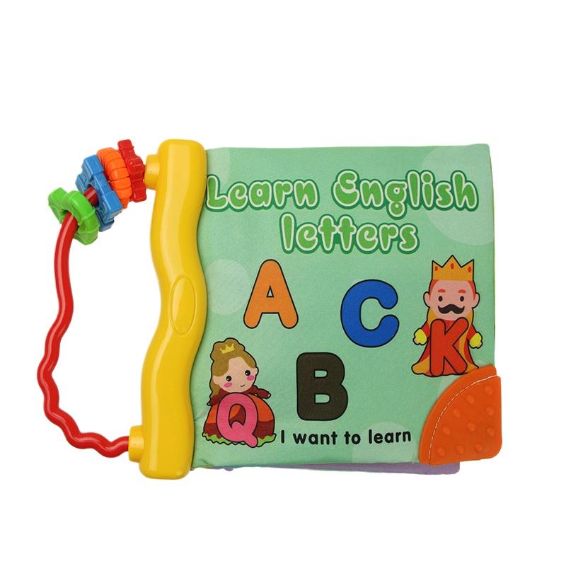 

Детская тканевая книга с зубным клеем и кольцом Животное Фрукт Буква Форма Познавательная книга Монтессо Развивающие игрушки 0-36 месяцев