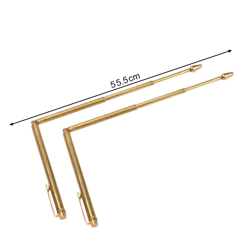 2 pezzi/set Bacchetta da rabdomante Drago di Rame Outdoor Energia Acqua Stregoneria Rilevatore Regolabile Accessori per Divinazione Portatili