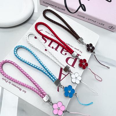 Small Flower Phone Strap Phone Wrist Strap for USB ID Card Keychain for IPhone Huawei Samsung Xiaomi Universal Phone Accessories