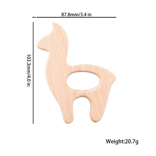 1pc Baby Teether Wooden Animal Pacifier Pendant BPA Free Beech Koala Rodent Baby Gym Accessories Teeth Pendant Children'S Goods