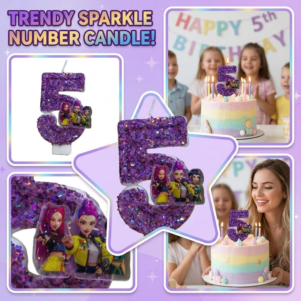 Fashion Cartoon Creative Birthday Candles Party Digital Candles