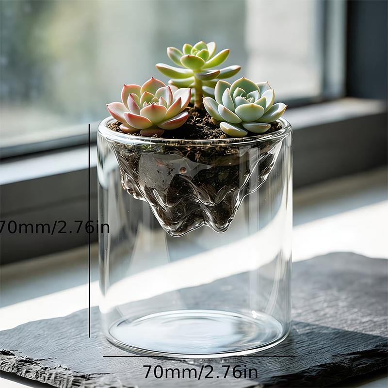 Glass Terrarium For Mountain Views Moss Planter Hydroponic Plant Container Multifunctional Cup Home Decoration Great Gift