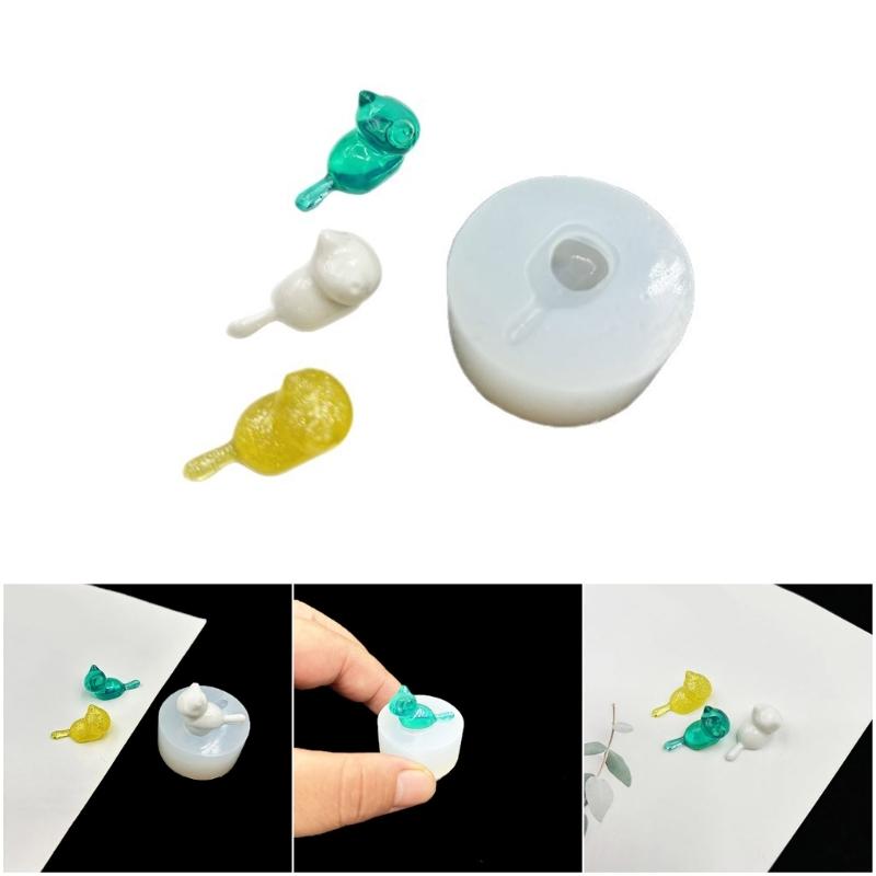 Handmade Silicone Sitting Cats Mold For Resin Jewelry Making With High Detail Crafting And Easy Release Designs Mould