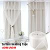 10/20M Curtain Rod Heading Tape Pinch Pleat Transparent Rod Pocket Curtain Ribbon Diy for Home Hotel Curtain Slide Installation