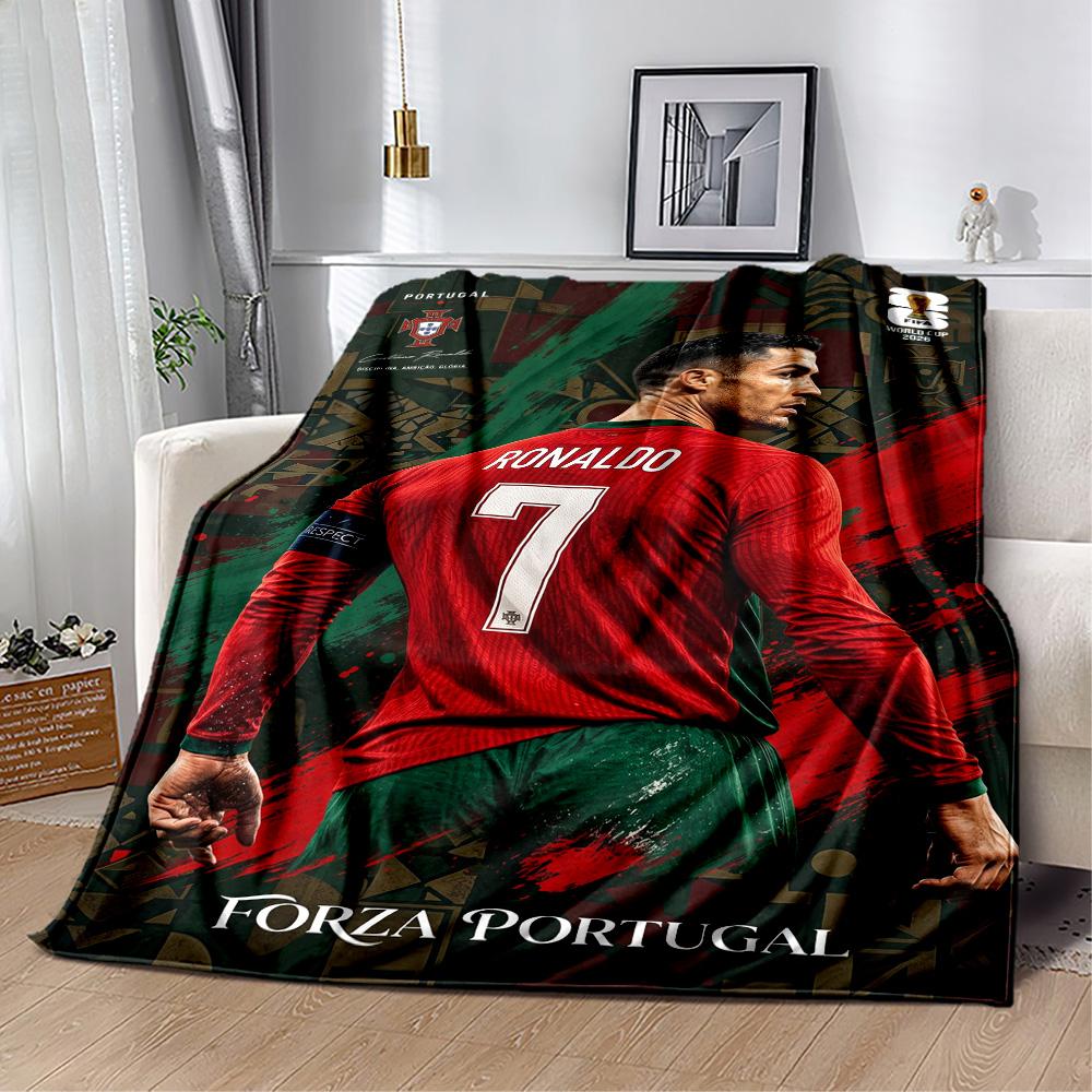 Cristiano Ronaldo 207 Blanket Comfortable Great for Seaside Picnics Bed Four Seasons Universal Modern Birthday Christmas Gift Blanket