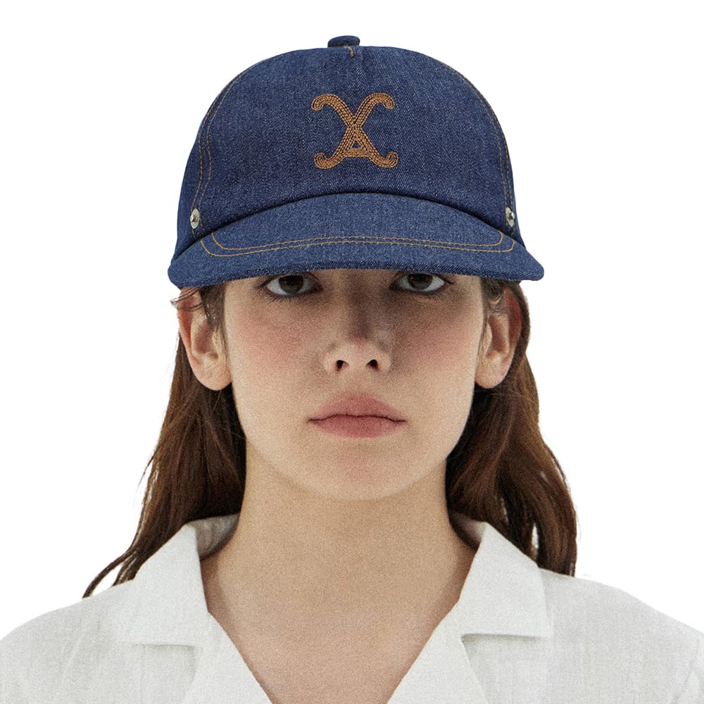 

VA Изогнутая джинсовая кепка-пятипанелька с деталями в виде стежков индиго