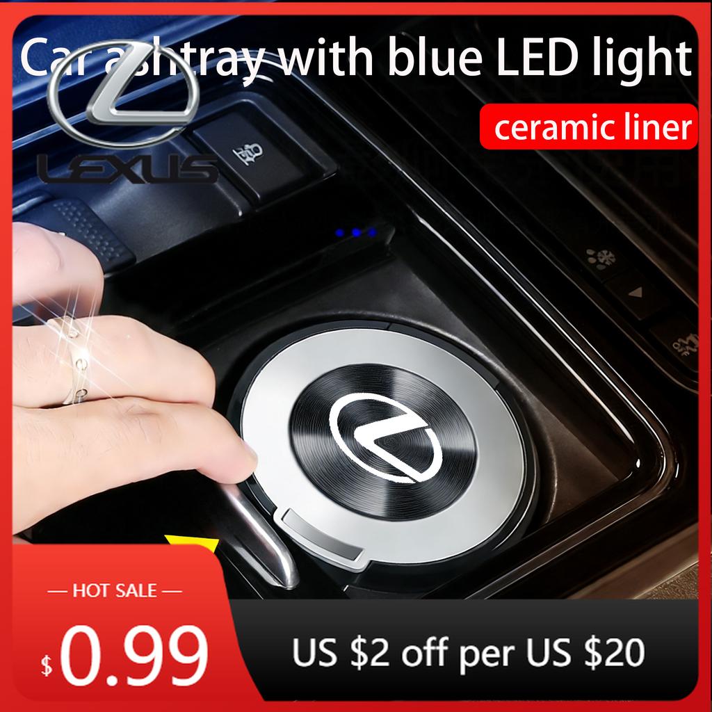 SKIA7 Adesivi Interni Portacenere Auto Texture Ceramica Con Luci LED Per Lexus ES300 RX330 RX300 IS250 IS350 CT200h IS300 NX RX LX GX G