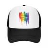 Custom Love Wins Rainbow LGBT Baseball Cap for Unisex Women Breathable Gay Pride Lesbian Trucker Hat Outdoor Snapback Dad Hats