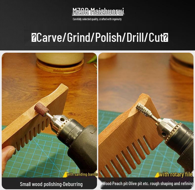 High-Power Handheld Electric Grinder: Wood Carving, Jade Polishing, and Small Drill Tool