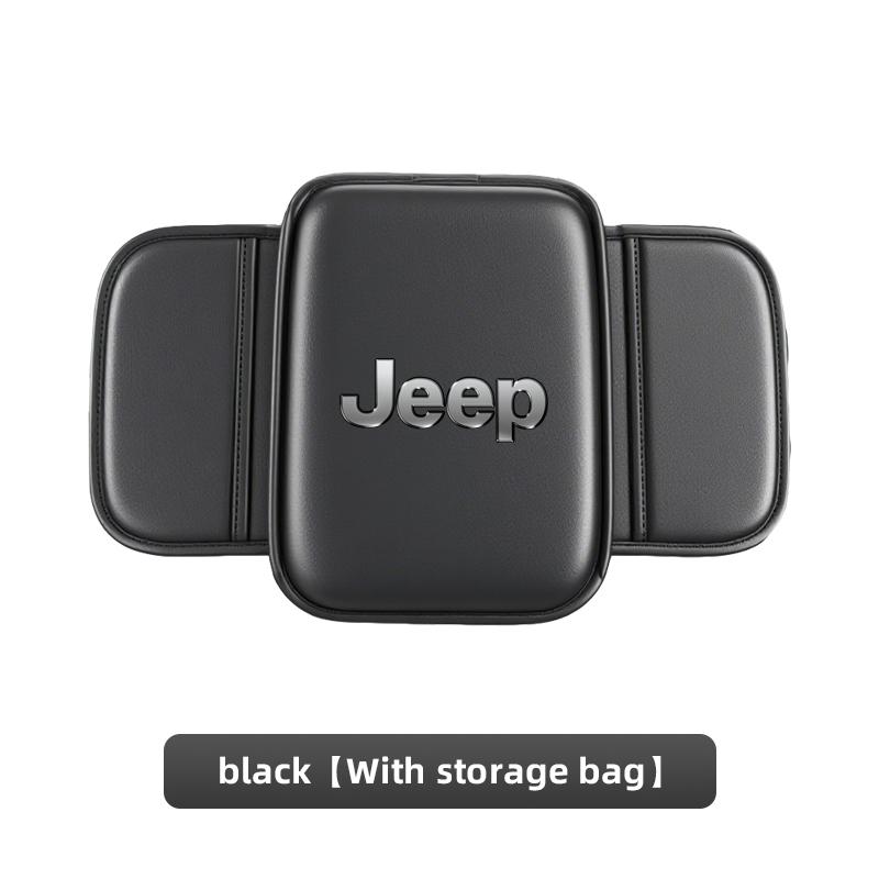 Car Armrest Mat Center Console Leather Protection Cushion For Jeep Renegade Compass Grand Cherokee Wrangler Jk Gladiator Patriot