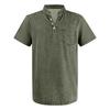 Men Henley Neck Short Sleeve T Shirt with Chest Pocket Casual Fit Button Down Design for Daily Wear