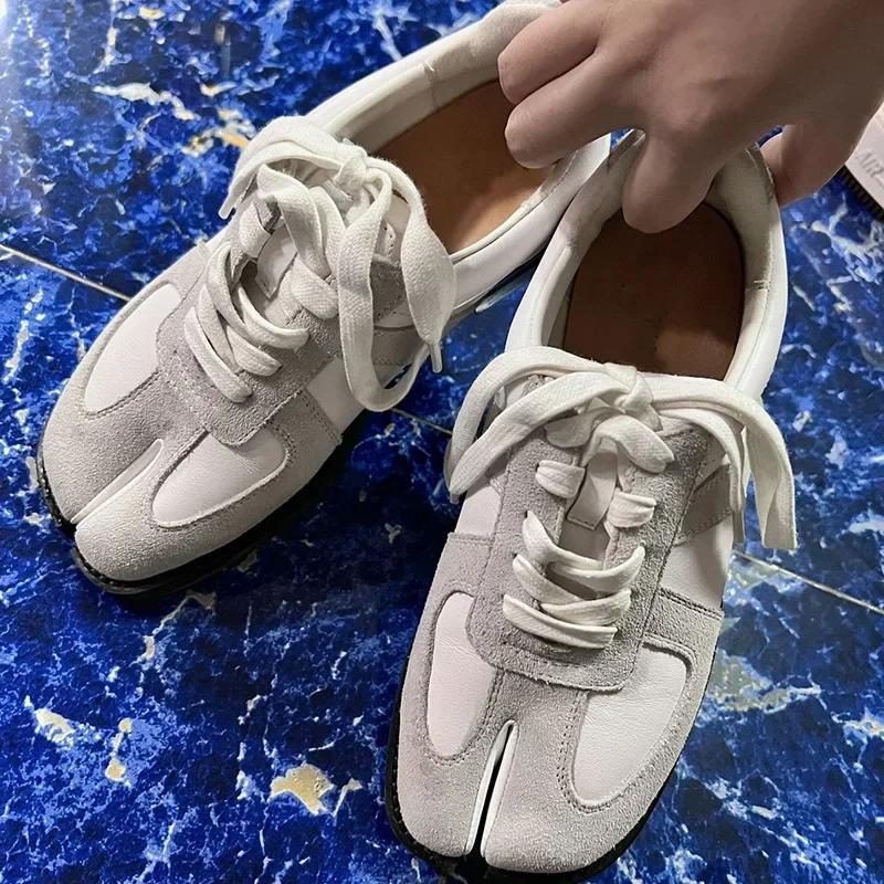 Mode Retro Koreanischer Stil Tabi Zehenschuhe Flache Schuhe Lässig Klassisch Passt zu Allem Dexun Flache Schuhe Herren Damen Bequem