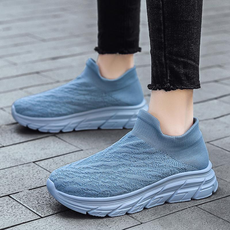 Summer New Fashion Flying Woven Shoes Sneakers Plus Size 35-48 Couples Leisure Sports  One Pedal Lazy Shoes.