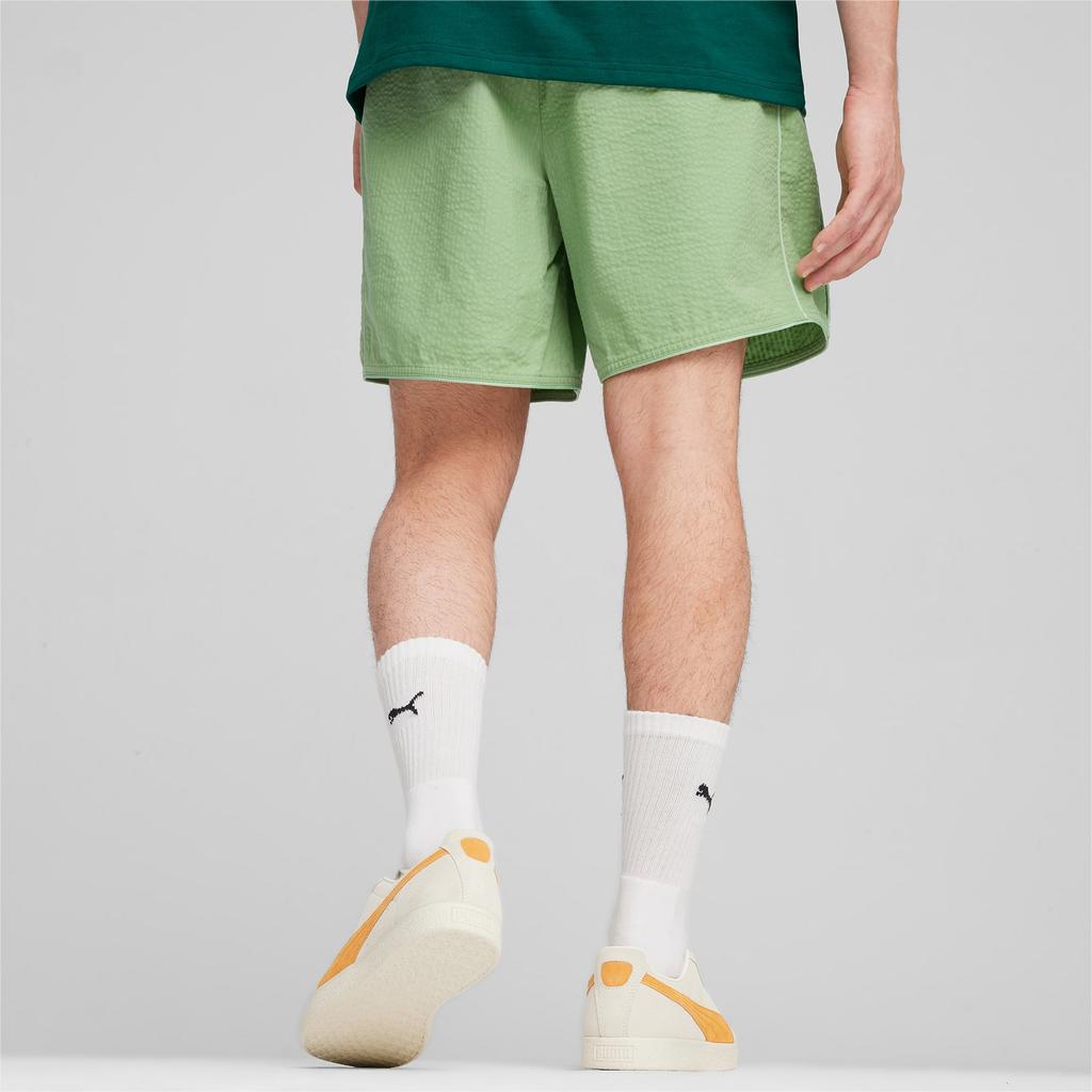 Puma Mmq Logo Bubble Yarn Loose Elastic Waistband Simple Casual Shorts Men Shorts Green 624018-89