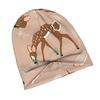 2D Flat Printing Deer Minimalist Knit Hat Designed for Adults Who Enjoy Quiet Style, Complements Neutral Tones And Effortless Outfit Choices