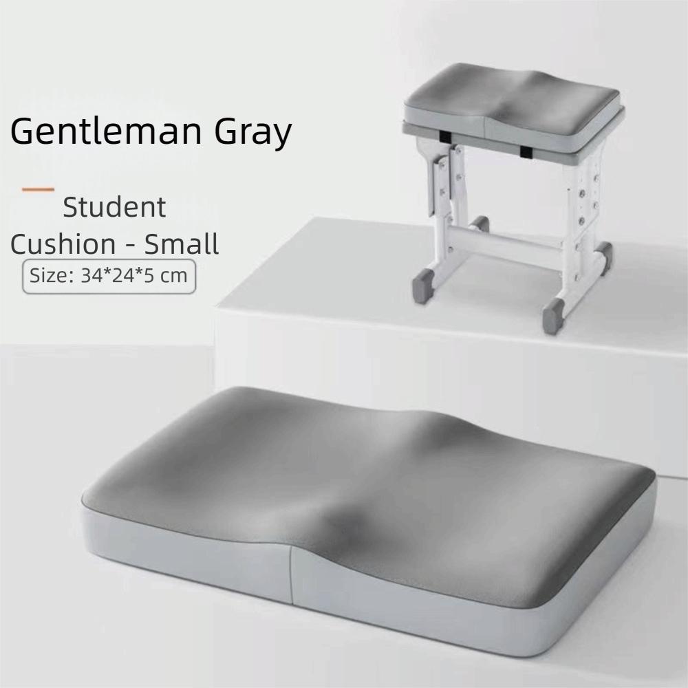 

Memory Foam Anti Hemorrhoid Cushion Solid Color Tailbone Pillow Comfort Office Cushion Car Seat grey