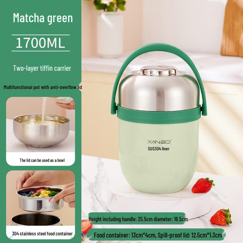 

Ланч-бокс из нержавеющей стали 304 большой вместимости, портативный, с термоизоляцией, для студентов и офисных работников